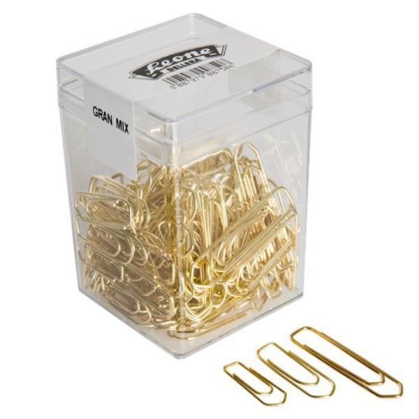 Fermagli ottonati - 125 gr - misure assortite - Leone