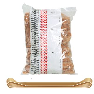 Fettucce Elastiche VIVA in busta in gomma naturale tabacco 50x5mm conf.1000 gr …