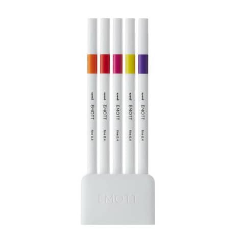 Fineliner Emott - tratto 0.4 mm - colori assortiti passion - Uni Mitsubishi - c…
