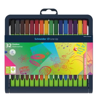 Fineliner Line-Up - punta 0,4mm - colori assortiti - Schneider - astuccio 32 co…