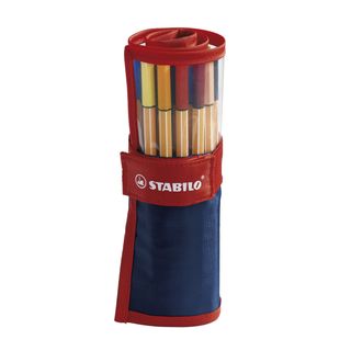 Fineliner Point 88 - tratto 0,4 mm - colori assortiti - Stabilo - rollerset 25 …