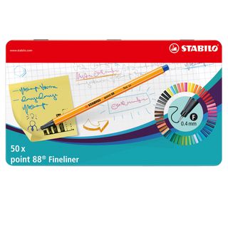 Fineliner Point 88 - tratto 0,4 mm - colori assortiti - Stabilo - scatola metal…