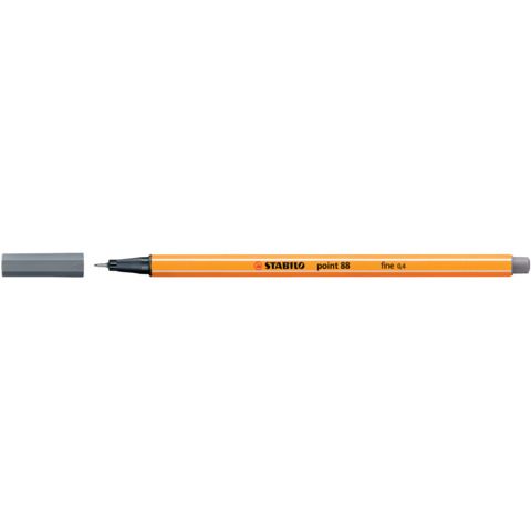 Fineliner Point 88 - tratto 0,4 mm - grigio scuro 96 - Stabilo