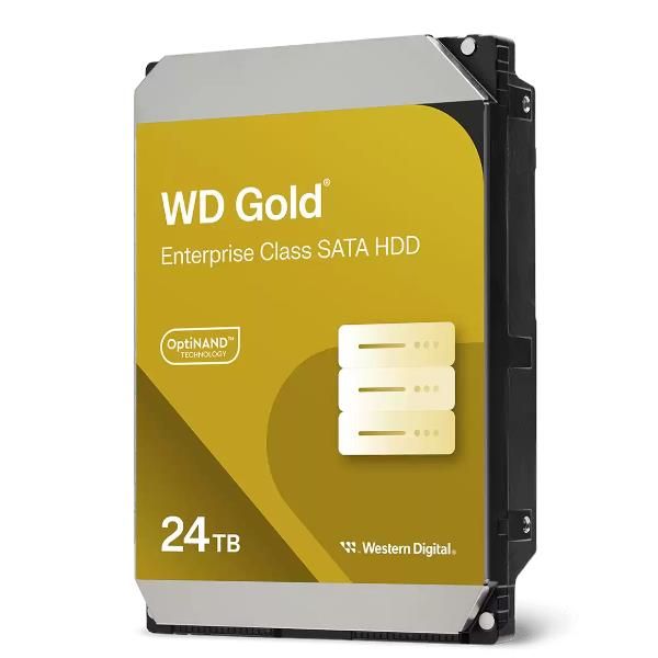 WD Gold - HDD - Enterprise - 24 TB - interno - 3.5" - SATA 6Gb/s - 7200 rpm - b…