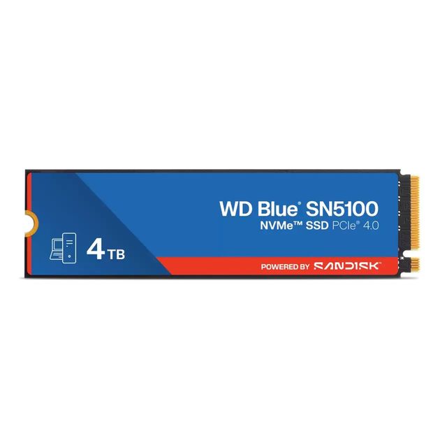 WESTERN DIGITAL BLUE SN5100 SSD 4TB M.2 2280 NVMe INTERNO PCI Express 4.0 QLC 3…