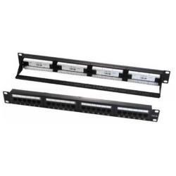 WP CABLING - Pannello cablaggio con gestione cavi - RJ-45 X 24 - nero, RAL 9005…