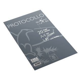 Fogli protocollo Quaxima - A4 - uso bollo - 80 gr - Pigna - conf. 20 pezzi