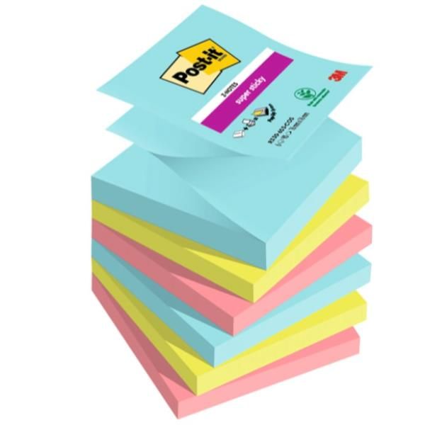 Foglietti Post-it Super Sticky Z-Notes 76 mm x 76 mm 6 blocchetti da 90 fogli C…