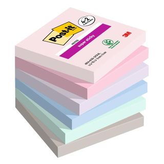 Foglietti Post-it® Super Sticky Soulful 76x 76 mm conf. 4 blocchetti + 2 gratis…