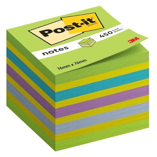 Foglietti riposizionabili Post-it® Notes Cubo Neon 76x76 mm assortiti 450 ff 20…