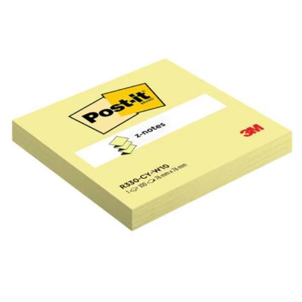 Foglietti riposizionabili Post-it® Z-Notes conf. 10 blocchetti da 100 ff giallo…