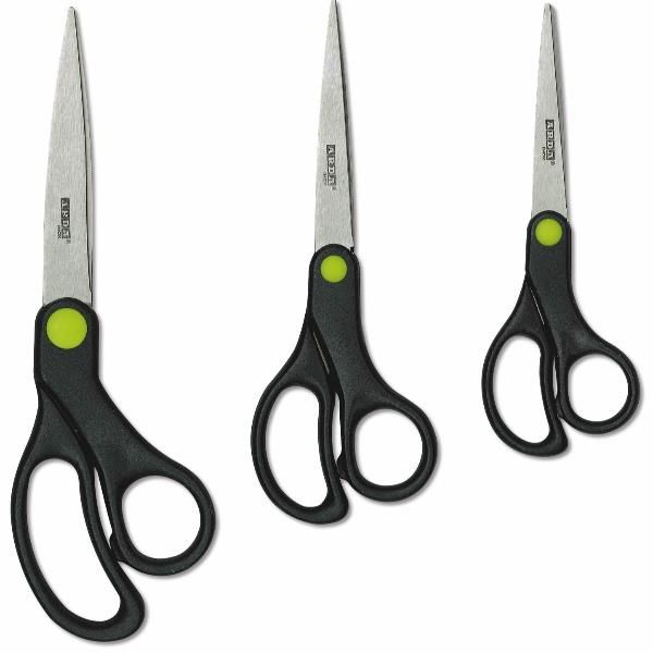 Forbice Re-Generation - green - misure assortite - nero - Arda - display 12 pez…
