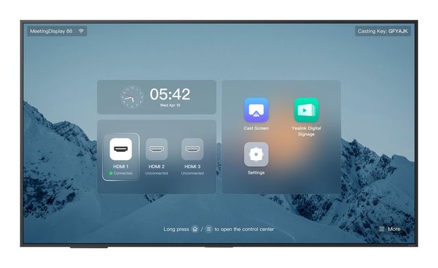 Yealink MeetingDisplay 86'' 165,1 cm (65") IPS 3840 x 2160 Pixel