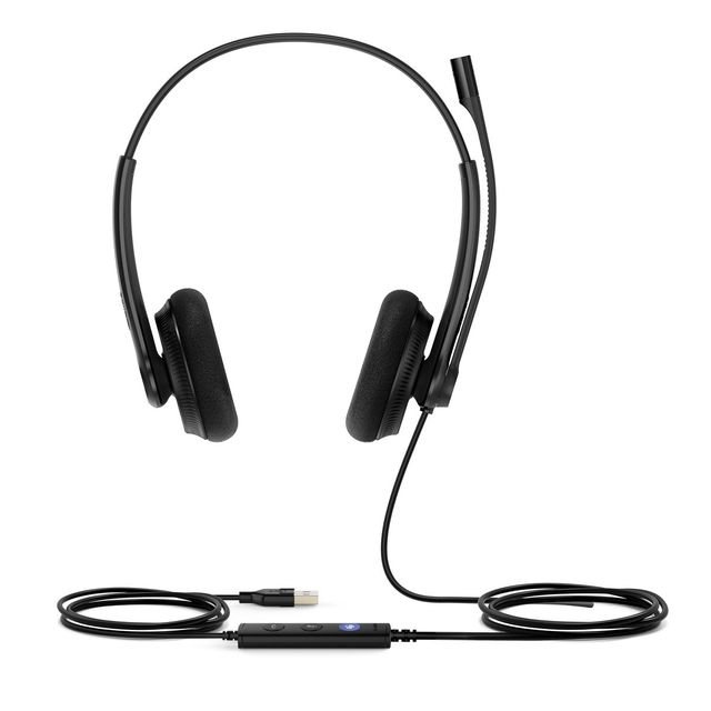 Yealink UH34 Lite Dual Teams Auricolare Cablato A Padiglione Ufficio USB tipo A…
