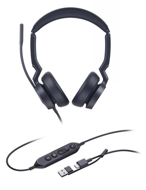Yealink UH46 Dual Teams USB-C/A Auricolare Cablato A Padiglione Ufficio USB Typ…
