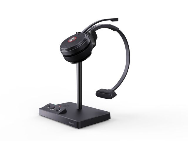 Yealink WH62 Mono UC Cuffie Wireless per Ufficio Portata 160m Nere
