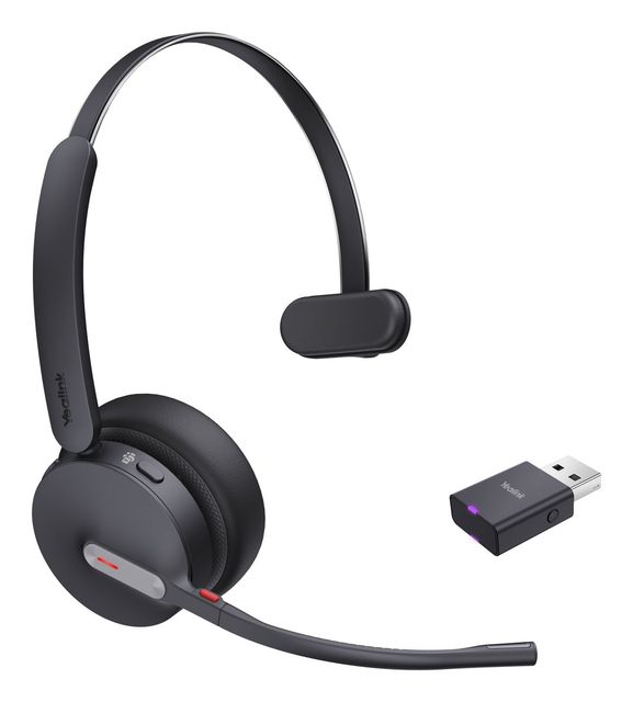 Yealink WH64 Hybrid Mono Teams Auricolare Wireless A Padiglione Ufficio Micro-U…