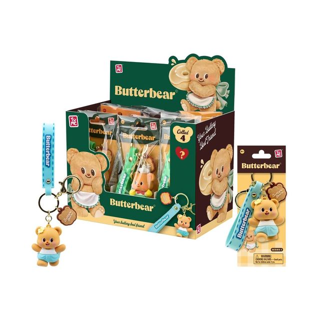 YuMe Keychain - Butterbear Keychain & Strap Everyday Series 1 - PDQ (12 Units) …