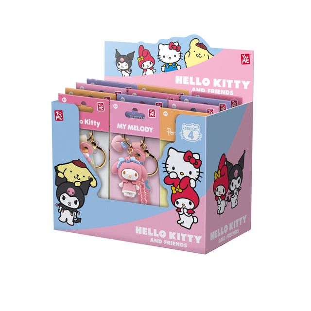 YuMe Keychain - Hello Kitty and Friends Keychain & Strap Peach Series - PDQ (12…