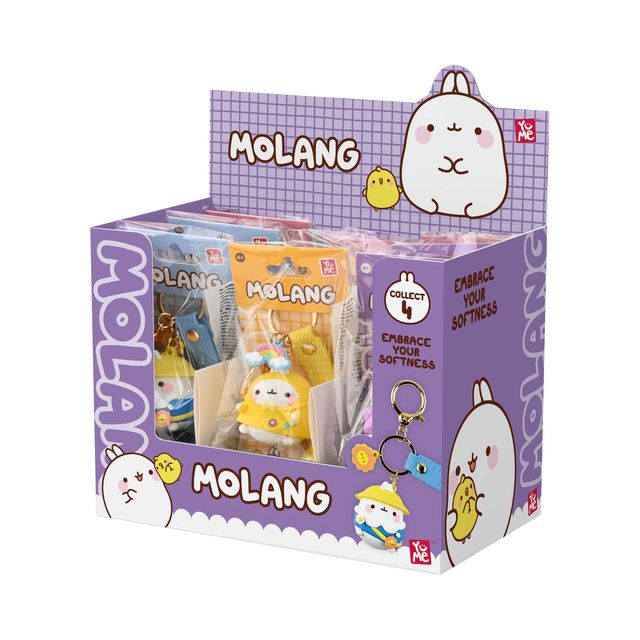YuMe Keychain - Molang Keychain & Strap Weather Series - PDQ (9 Units) 16210 5CM