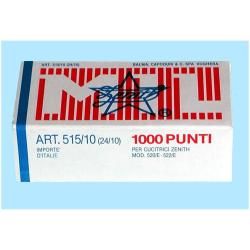 ZENITH 515/10 PUNTI METALLICI ACCIAIO S 24/10 MM CONF 10X1000 PUNTI