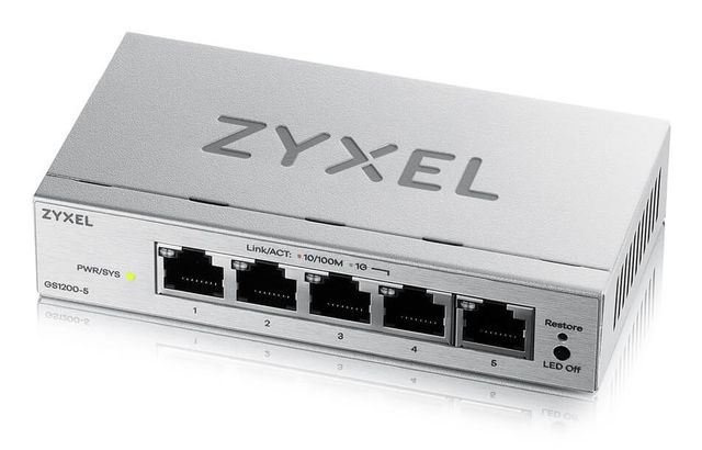 ZYXEL GS1200-5V3-EU0101F SWITCH SMART MANAGED -EASY MANAGEMENT GESTITO L2 - 5 P…