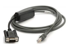 Zebra CBA-R10-S07ZBR cavo seriale Nero 2,13 m DB9 RJ-45