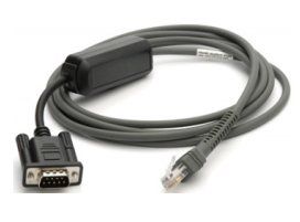 Zebra CBA-R10-S07ZBR cavo seriale Nero 2,13 m DB9 RJ-45