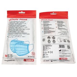 GIMA GISAFE - Maschera chirurgica - usa e getta - tessuto non tessuto - blu chi…