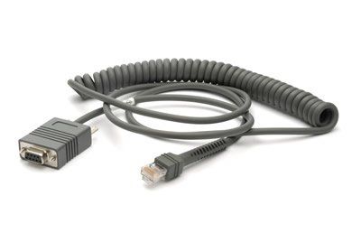 Zebra RS232 Cable - 2,7 m - DB-9 - RS-232 - Grigio