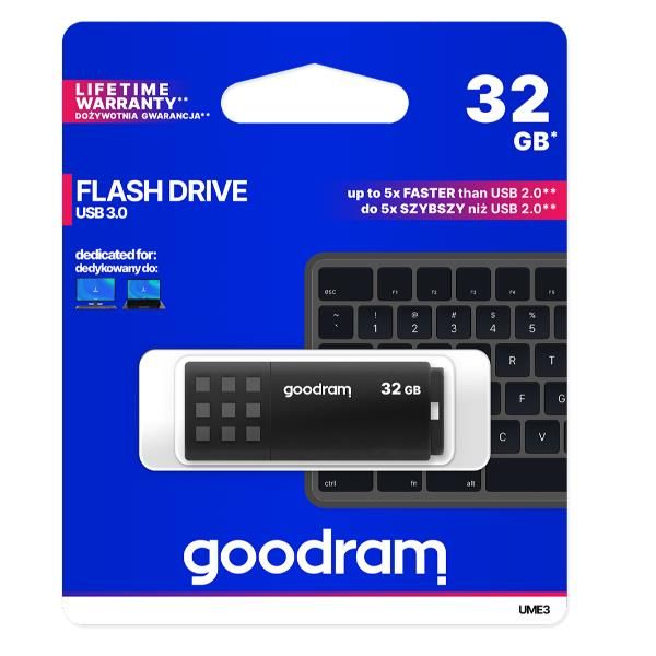 GOODRAM UME3 - Chiavetta USB - 32 GB - USB 3.0 - nero