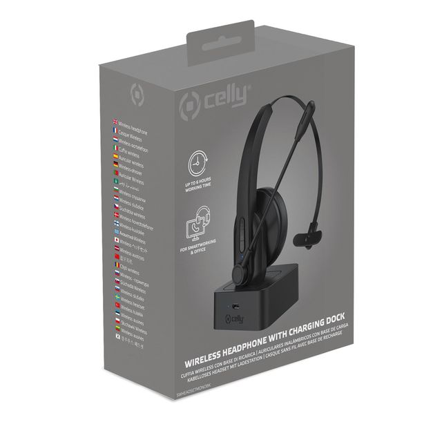 =>>SW HEADSET WIRELESSMONO BK
