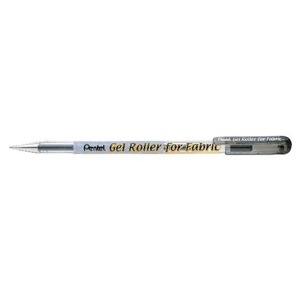 Gel Roller per tessuto - punta 1,00mm - nero - inchiostro permanente - Pentel