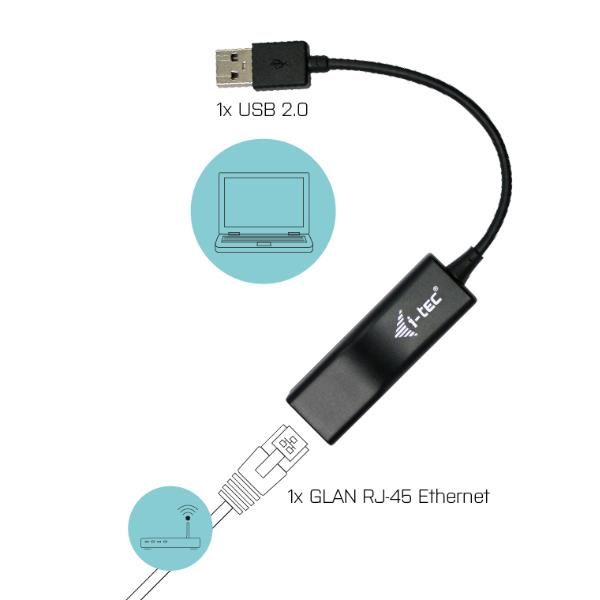 i-Tec ADVANCE Series USB 2.0 Fast Ethernet Adapter - Adattatore di rete - USB 2…
