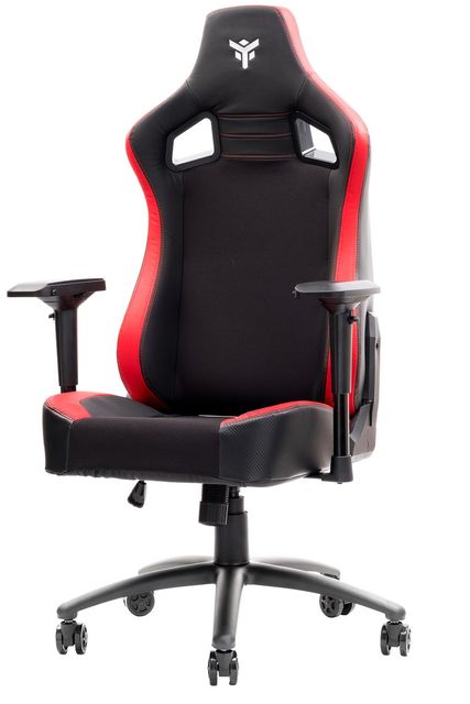 iTek Gaming Chair SCOUT PM30 - PVC e Tessuto, Braccioli 4D - Nero/Rosso