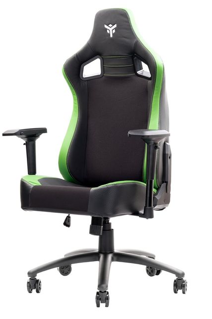 iTek Gaming Chair SCOUT PM30 - PVC, Doppio Cuscino - Nero/Verde