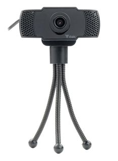 iTek W300 Webcam con microfono, FullHD, 30FPS, USB, Treppiede - Nero