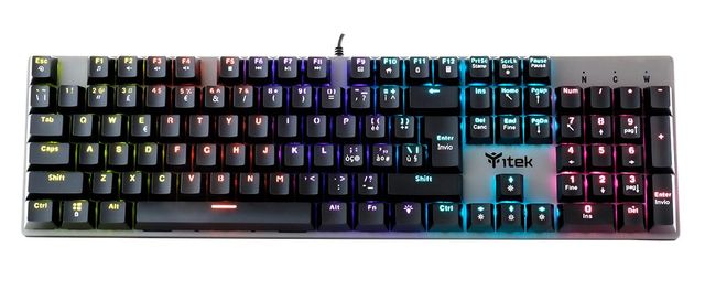 iTek X10 Mechanical Gaming Keyboard, RGB, Switch Blu, Nero - Layout ITA
