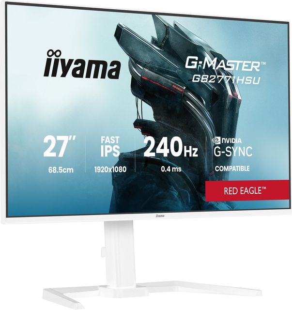 iiyama GB2771HSU-W1 Monitor da gioco G-Master 27" Fast IPS FHD 240Hz 0,4ms DP 2…