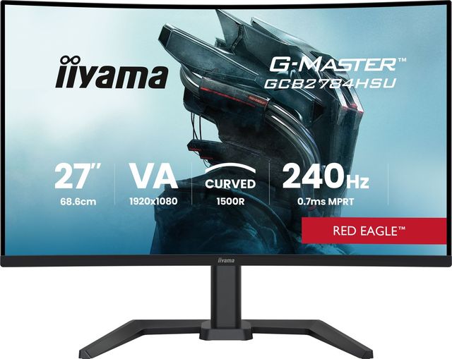 iiyama GCB2784HSU-B1 Monitor da gioco G-Master 27" VA FHD 240Hz 0,7ms 1500R 2xH…