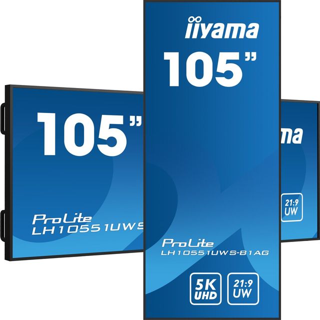 iiyama LH10551UWS-B1AG, Pannello piatto per segnaletica digitale, 2,66 m (104.7…