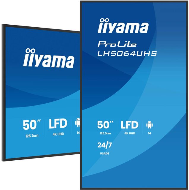 iiyama LH5064UHS-B1AG, Pannello piatto per segnaletica digitale, 127 cm (50?), …