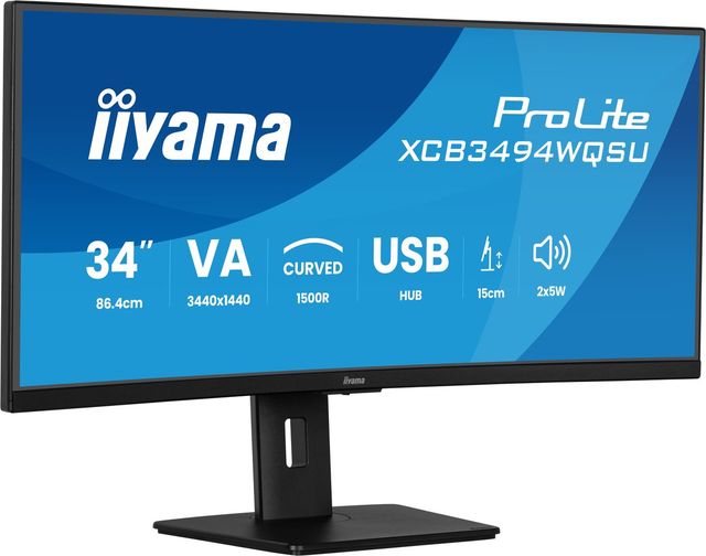iiyama ProLite XCB3494WQSU-B1, 86,4 cm (34?), 3440 x 1440 Pixel, UltraWide Quad…