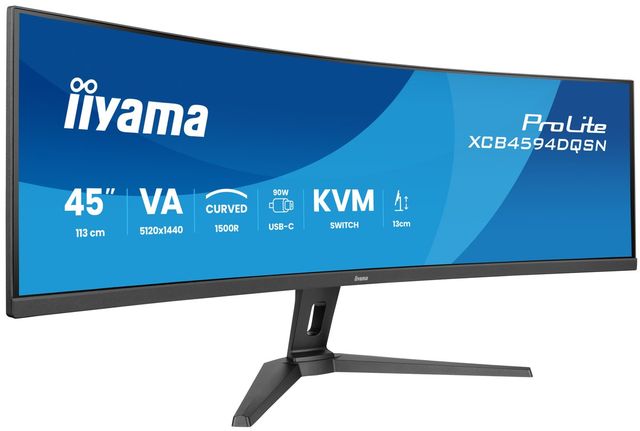 iiyama ProLite XCB4594DQSN-B1 - Monitor a LED - curvato - 45" (44.5" visualizza…