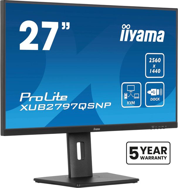 iiyama ProLite XUB2797QSNP-B1 Monitor PC 68,6 cm (27") 2560 x 1440 Pixel Quad H…