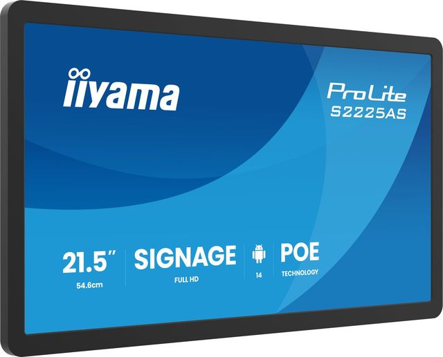 iiyama S2225AS-B1P ProLite Display per Segnaletica 21,5" IPS FHD Android 14 24/…