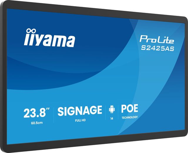 iiyama S2425AS-B1P ProLite Display per Segnaletica 23,8" IPS FHD Android 14 24/…