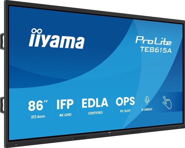 iiyama TE8615A-B2AG Pannello Piatto Interattivo IFP 86" IPS 4K IR 40 punti 550c…