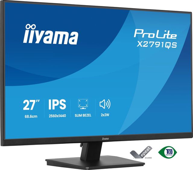 iiyama X2791QS-B1 Monitor ProLite 27" IPS QHD 120Hz 350cd 1500:1 HDMI DP 2xUSB …