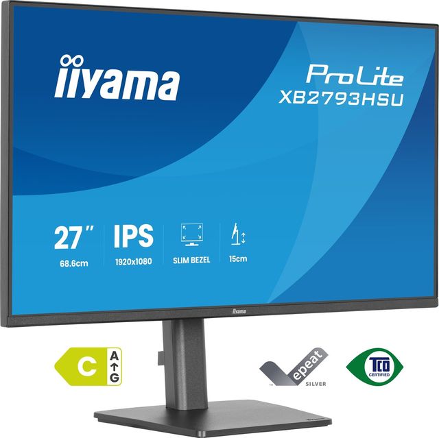 iiyama XB2793HSU-B1 Monitor ProLite 27" IPS FHD 350cd 1500:1 HDMI DP 2x2W 2xUSB…